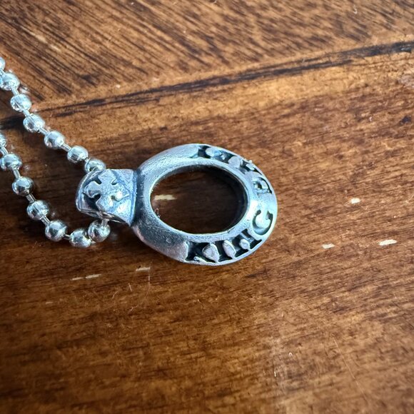 King Baby Logo Charm Pendant Ball Chain Sterling Silver 925 Necklace - Picture 6 of 10